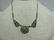 Vintage Sterling Silver Marcasite Necklace, - 2