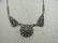 Vintage Sterling Silver Marcasite Necklace, - 4