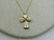 Sterling Gold Vermeil Emerald Diamond Cross Necklace, - 3