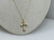 Sterling Gold Vermeil Emerald Diamond Cross Necklace, - 4