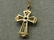 Sterling Gold Vermeil Emerald Diamond Cross Necklace, - 6
