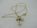 Sterling Gold Vermeil Emerald Diamond Cross Necklace, - 7