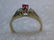 Vintage 10kt Marquis Ruby Ring, Diamond Chips, size 7, - 3