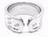 Authentic! Cartier Logo 18k White Gold Double C Motif