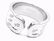 Authentic! Cartier Logo 18k White Gold Double C Motif - 2