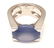 AUTHENTIC CARTIER 18K WHITE GOLD LARGE CHALCEDONY RING,