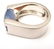 AUTHENTIC CARTIER 18K WHITE GOLD LARGE CHALCEDONY RING, - 4