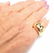 Authentic! BULGARI BVLGARI 18k Yellow Gold Diamond Ring - 8