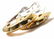 Authentic! Damiani 18k Yellow & White Gold Diamond Hoop - 2
