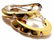 Authentic! Damiani 18k Yellow & White Gold Diamond Hoop - 3