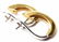 Authentic! Damiani 18k Yellow & White Gold Diamond Hoop - 4