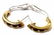 Authentic! Damiani 18k Yellow & White Gold Diamond Hoop - 7