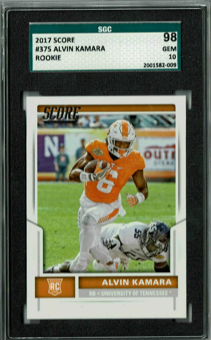SGC 2017 Score Alvin Kamara Rookie Card GEM 10 (1 of 2)