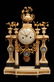 ANTIQUE FRENCH GOLD PLATED BRONZE & MARBLE LOUIS XVI