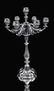 TWO 19th CENTURY SPANISH 915 SILVER, 7 CANDLE - 7