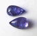 Natural Pear Cut Natural Blue Tanzanite Cabochon 2PCS