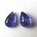 Natural Pear Cut Natural Blue Tanzanite Cabochon 2PCS - 2