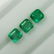 2.76 Ct Natural 3 Zambian Emerald Octagon Set