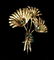 18K Gold Brooch with Green Stones Italy