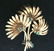 18K Gold Brooch with Green Stones Italy - 2