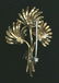 18K Gold Brooch with Green Stones Italy - 3