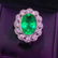 18 kt. White gold Ring-2.6ct Emerald 1.8 ct Diamond - 4
