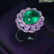 18 kt. White gold Ring-2.6ct Emerald 1.8 ct Diamond - 6