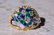 Platinum Ring Sapphire, Emerald, & Diamond Ring with - 7