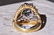Platinum Ring Sapphire, Emerald, & Diamond Ring with - 9
