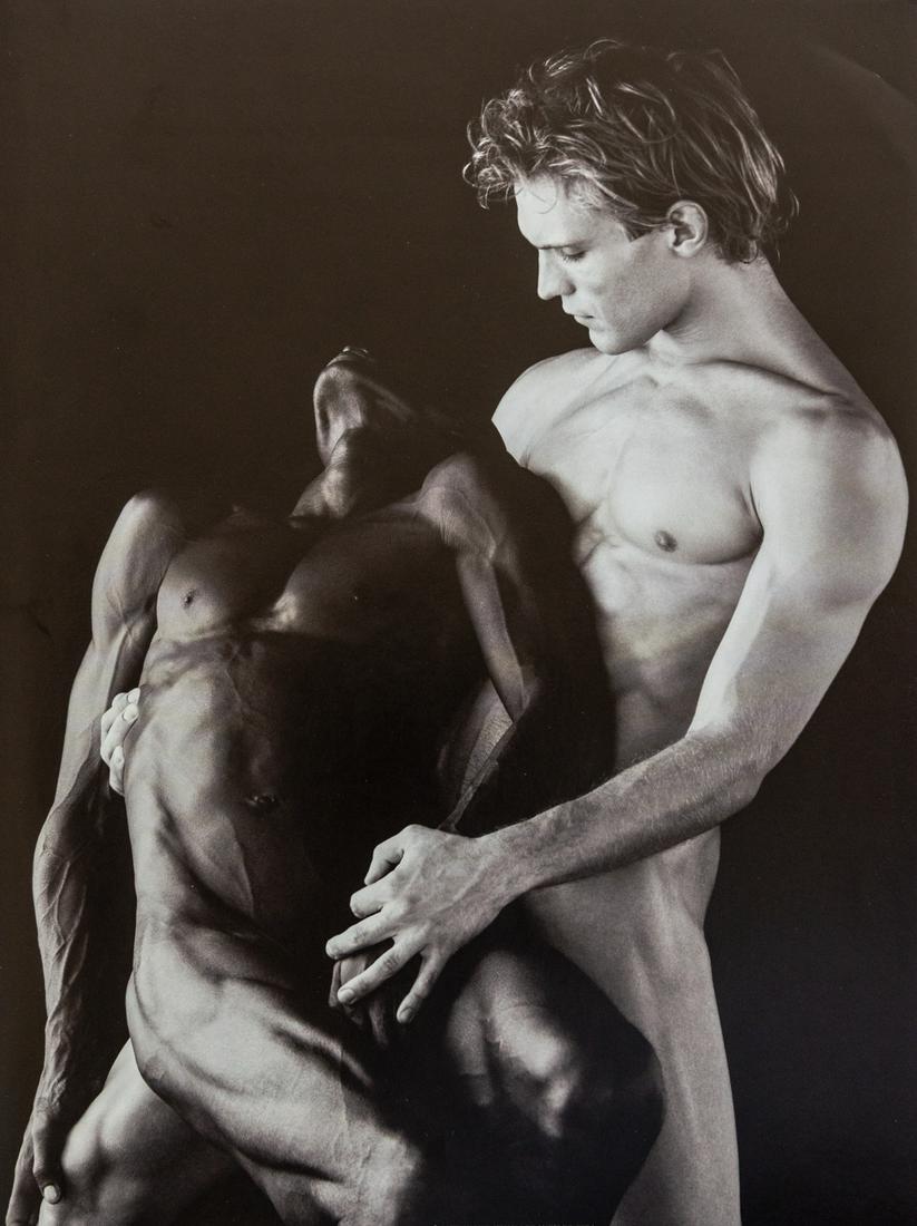 Greg Gorman, Patrick and Johan: Artist: Greg Gorman Title: Patrick and Johan Medium: Photo Litho, 2006, South Korea Dimensions: 9.25x12.25" Additional Information: Heat Wax Mounted on 12x16" Conservation Board Artist Bio: Greg Gorma