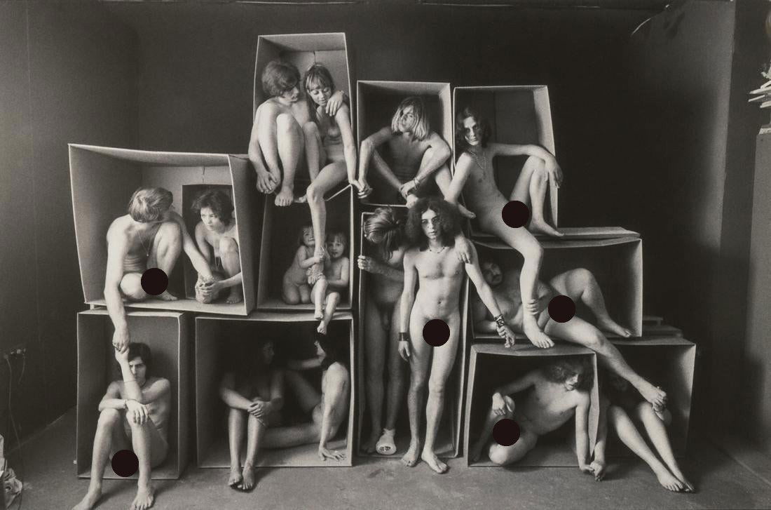 Will McBride, The German Cast Of "Hair" 1968: Artist: Will McBride Title: The German Cast Of "Hair" 1968 Medium: Photo Litho Dimensions: 9.5x6.3" Additional Information: Heat Wax Mounted on 11x14" Conservation Board Artist Bio: Will McBride (1931