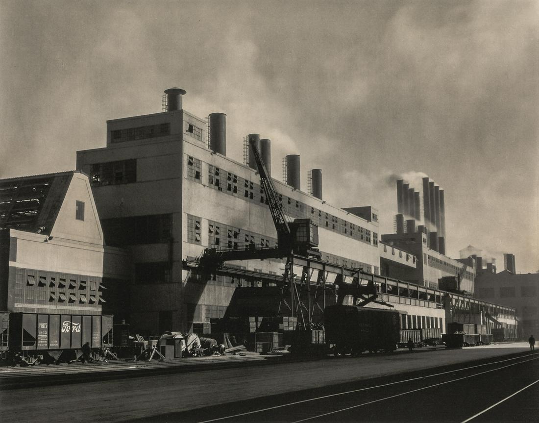 Charles Sheeler, Production Foundry, Ford Plant, 1927: Artist: Charles Sheeler Title: Production Foundry, Ford Plant, 1927 Medium: Photo Litho, 1987, USA Dimensions: 9.45x7.4" Additional Information: Heat Wax Mounted on 11x14" Conservation Board Artist Bi