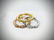 3-Piece Ring Set in Sterling Silver, Rose Gold & Gold