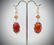 925 SS w Brushed Gold Plating Carnelian & Citrine