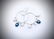 Dangly Hoop Earrings w White & Petrol Colored Pearl's - 2
