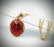 Double Chained Necklace w Carnelian Pendant
