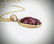 Double Chained Necklace w Carnelian Pendant - 3
