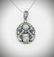 Double Dragon Pendant w Jade & Peridot