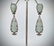 Double Drop Vintage Style Earrings w Jade & CZs