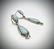 Double Drop Vintage Style Earrings w Jade & CZs - 2