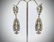 Double Drop Vintage Style Earrings w Jade & CZs - 3