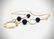 Four Stranded Necklace w Black Onyx Beads - 2