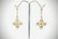 Gold Plated Dangly Peridot Earrings