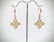 Gold Plated Dangly Peridot Earrings - 2