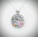 Necklace & Butterfly Pendant w Multicolored Enamaling, - 3