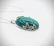 Sterling Silver Necklace & Malachite Pendant w Lizard & - 2