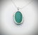 Sterling Silver Necklace & Malachite Pendant w Lizard & - 3