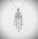 Sterling Silver Necklace w Baroque Style Diamond