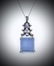 Sterling Silver Necklace w Violet Jade and Amethyst