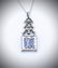 Sterling Silver Necklace w Violet Jade and Amethyst - 3
